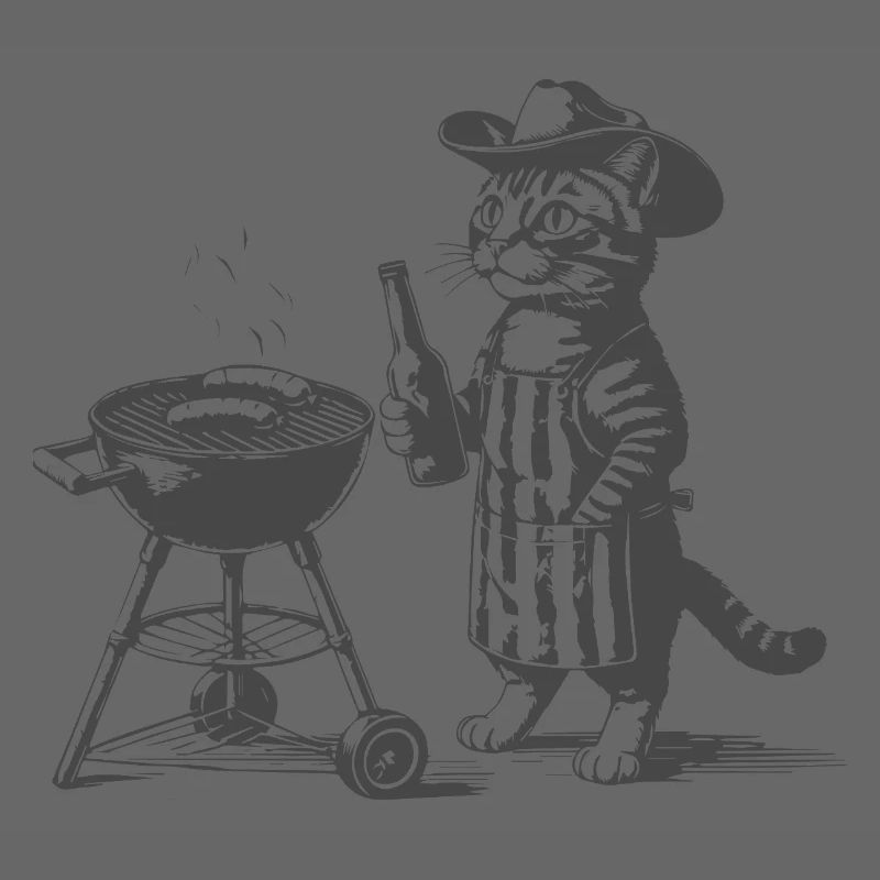 Katzen BBQ Grillheld