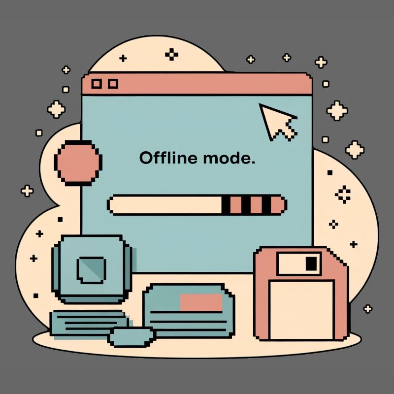 Offline Mode Retro Internet