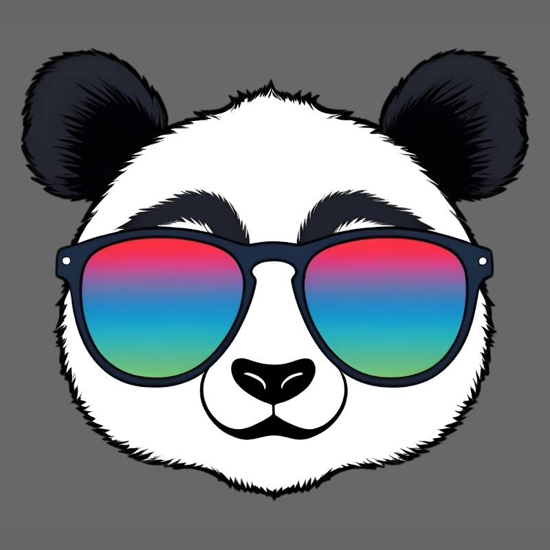Panda Regenbogen-Sonnenbrille