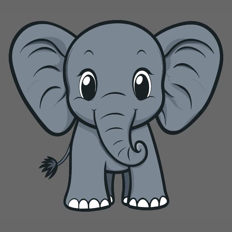 Dessin animé d’éléphant mignon