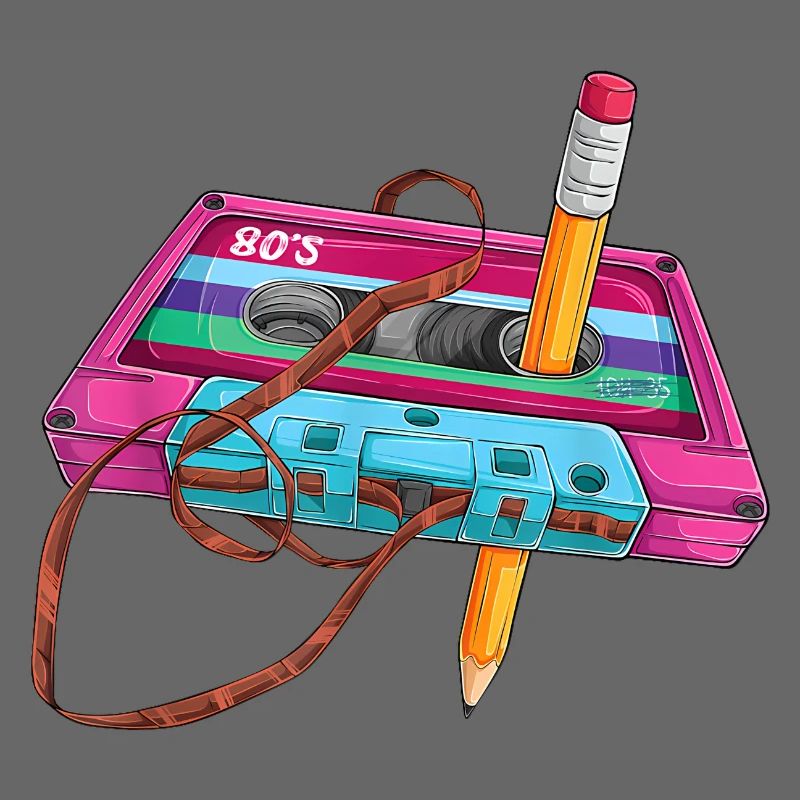 80er Kassette Stift