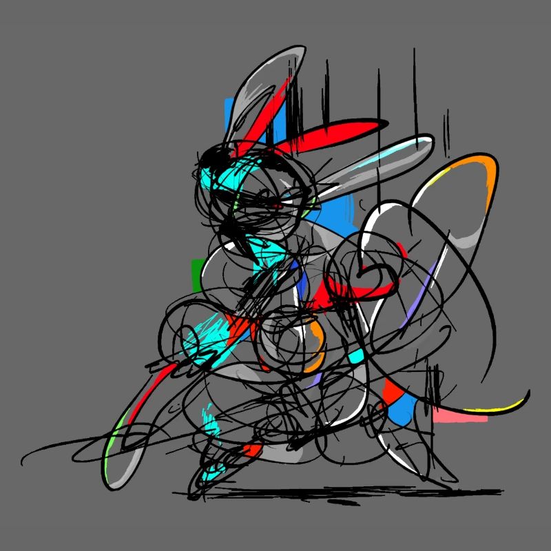 Easter Bunny/ Abstract