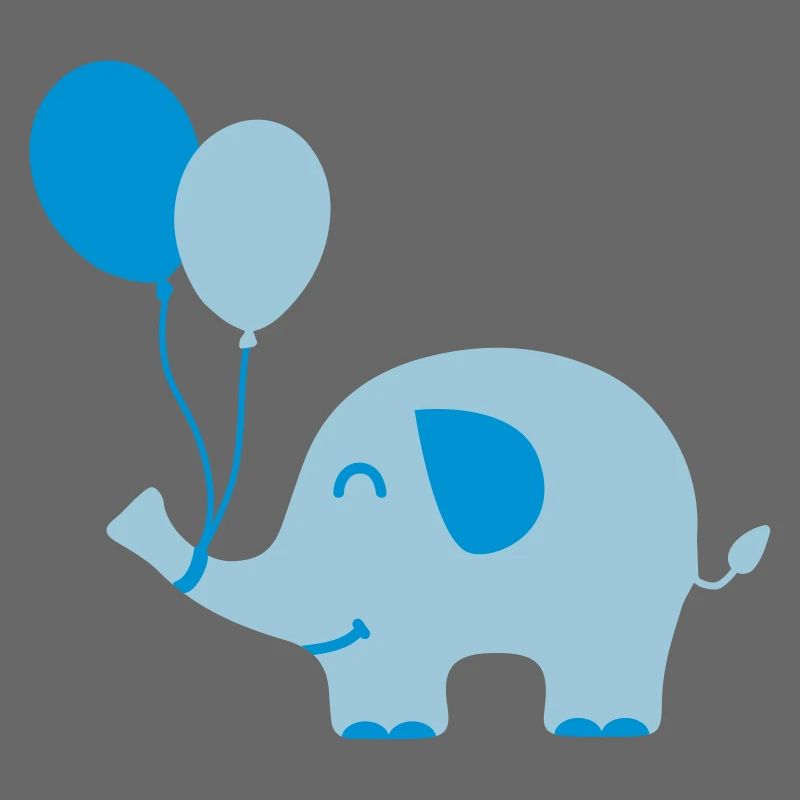 Doux drôle d'éléphant de bébé avec des ballons
