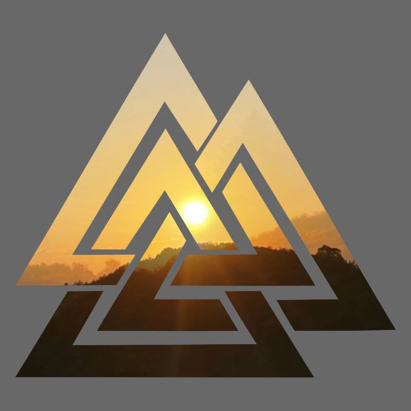 Valknut Wotansknoten Walhalla Sonne