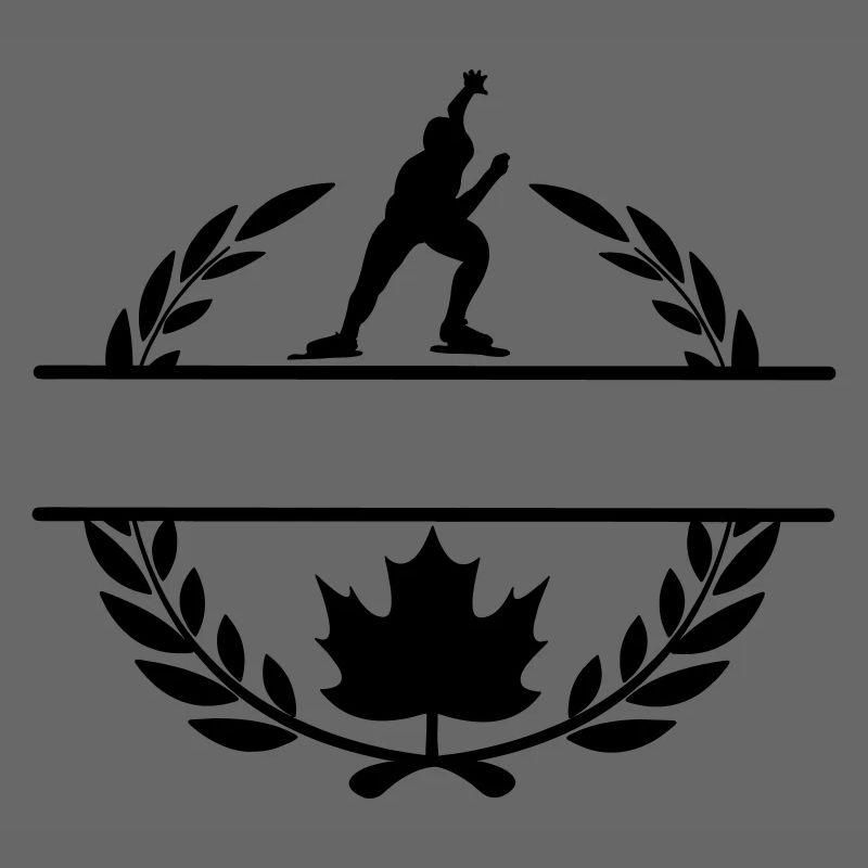 Canada maple leaf skating laurel wreath