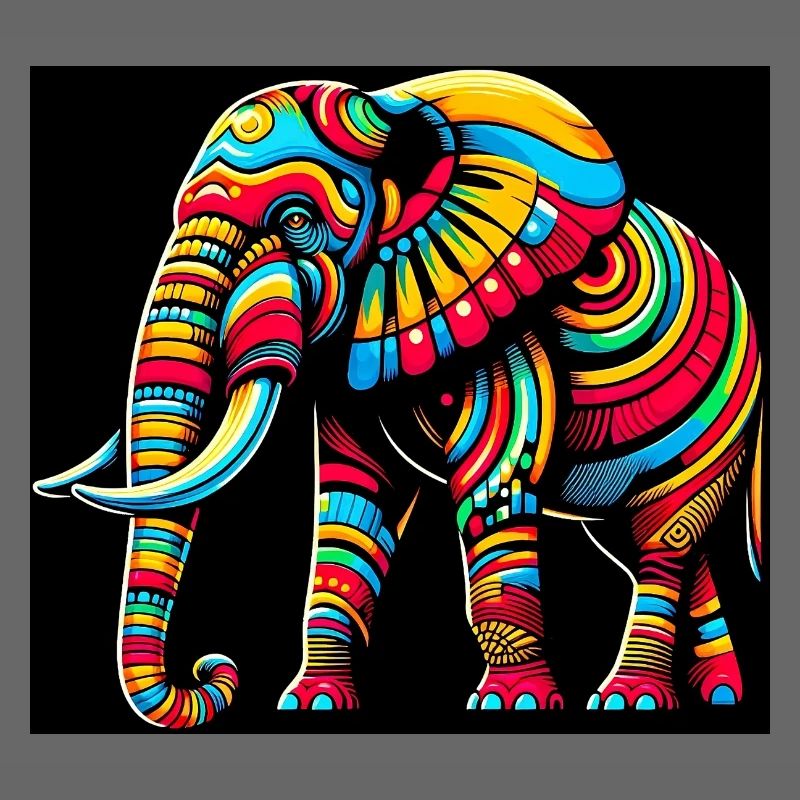 Elefant Pop Art