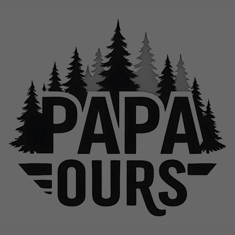 Daddy Bear Forest Silhouette