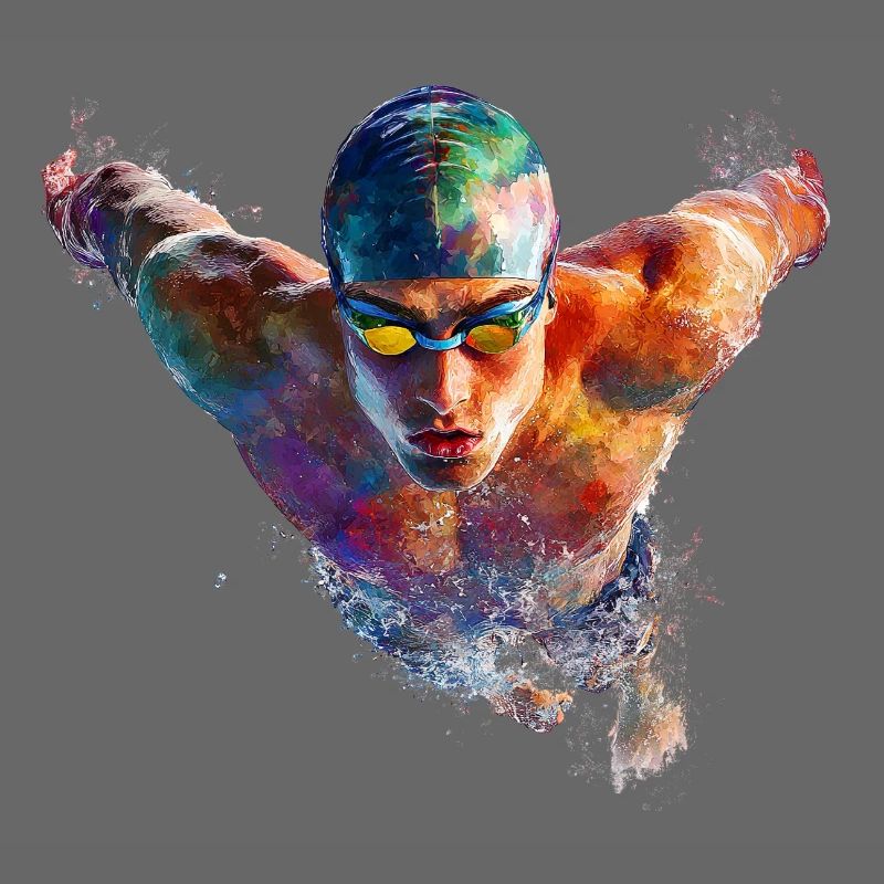 Explosion de couleur de flotteur d’eau