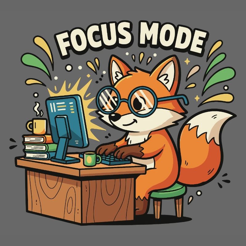 Fokusmodus Fuchs am Computer