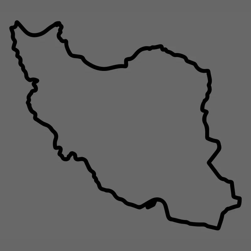 Iran Map Silhouette Persia