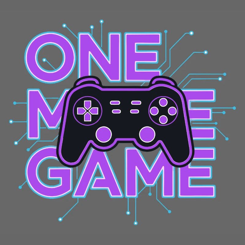 Ein Spielcontroller-Neon-Schaltkreis