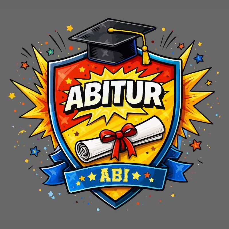Abitur Abschluss Comic Schild