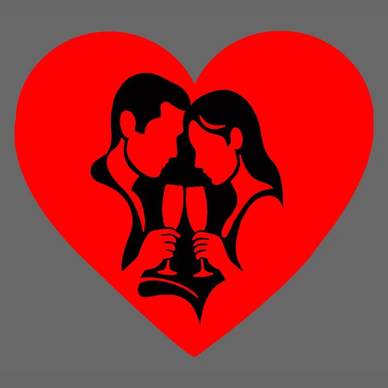 Silhouette de la Saint-Valentin