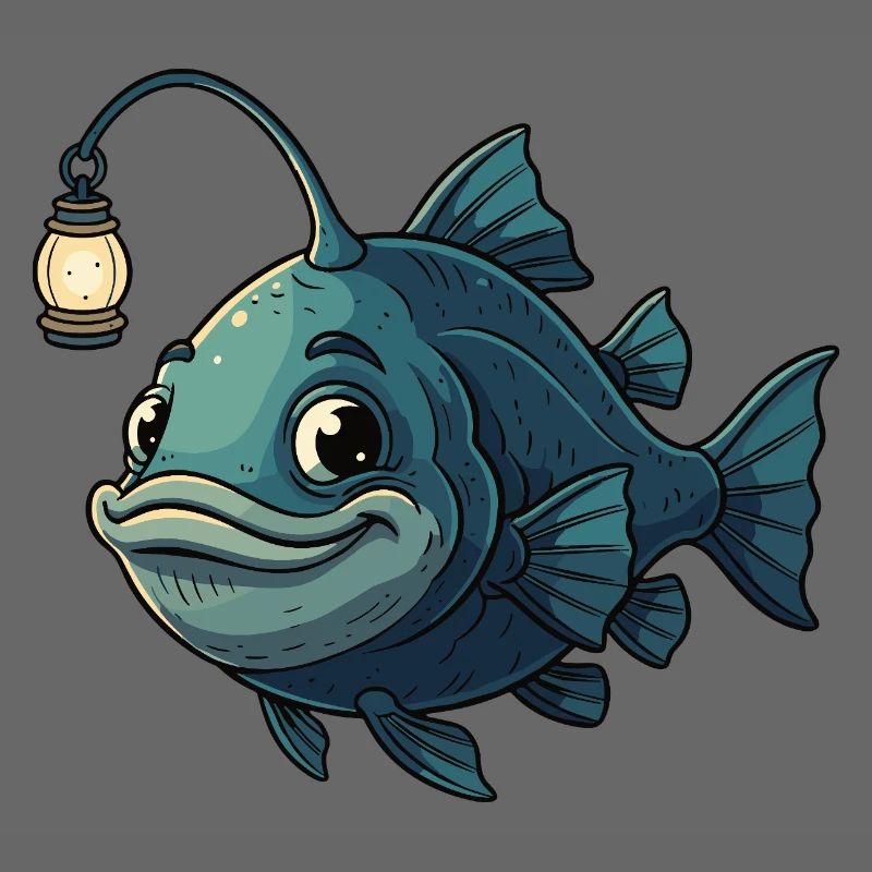 Leuchtfisch mit Laterne
