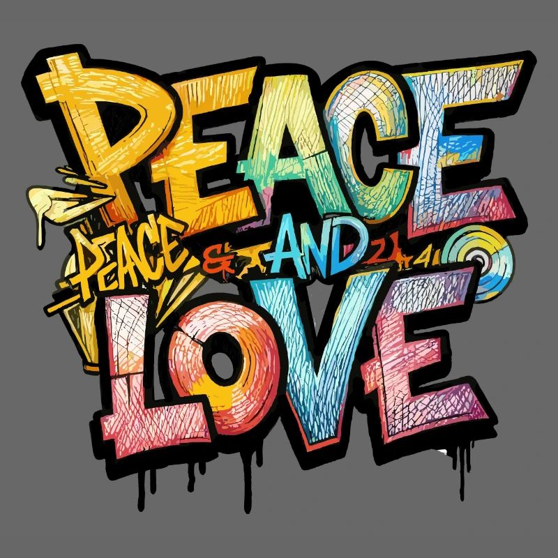 Peace and Love Graffiti
