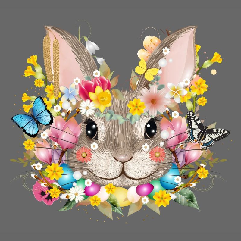 Rabbits in a spring-like Easter ambience