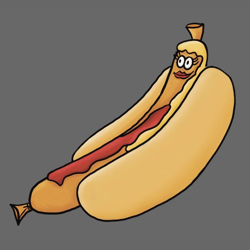relaxed bockwurst in a bun