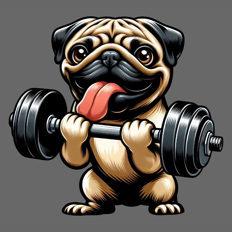 Mops-Workout: Hanteltraining mit Spaß