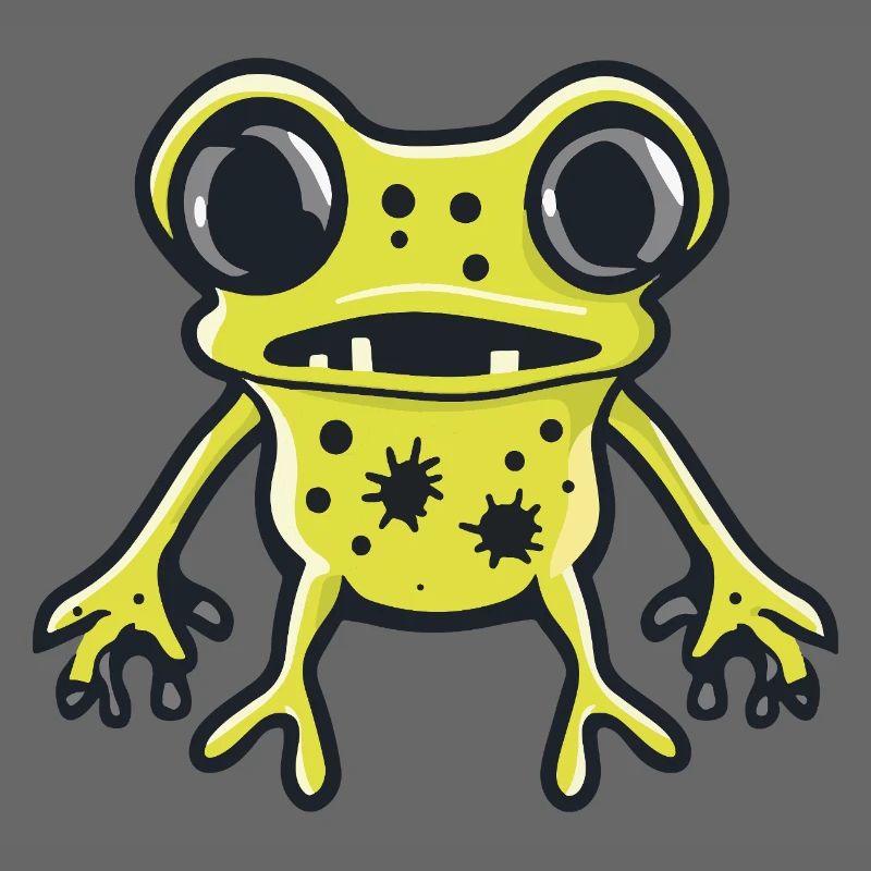 Frosch Halloween Comic Lustig