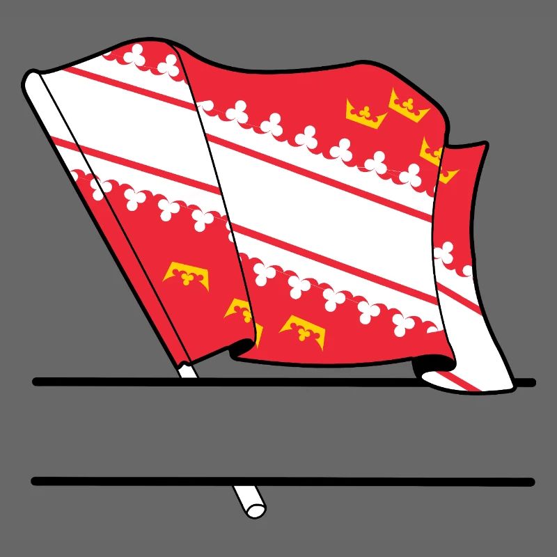 Drapeau d’Alsace avec boîte de texte