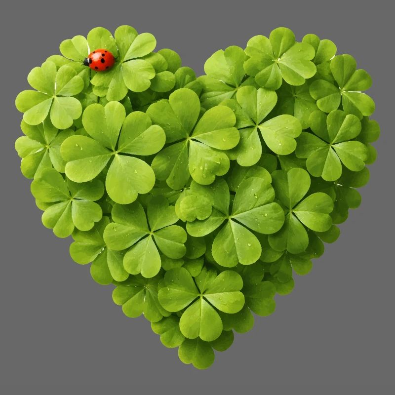 Cœur de trèfles avec Ladybug