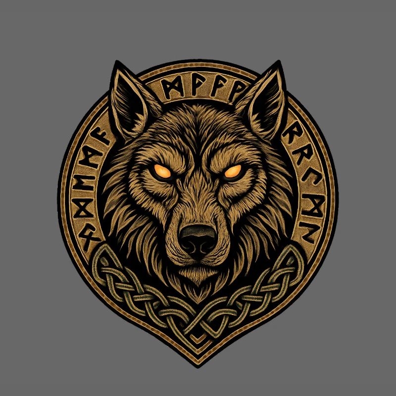 Wolfsmedaillon Runenwappen