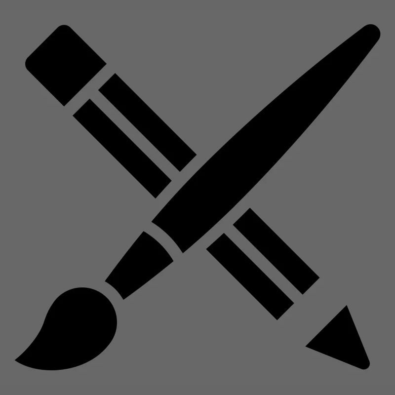 Pinsel, Bleistift, Basteln, Kunst Symbol