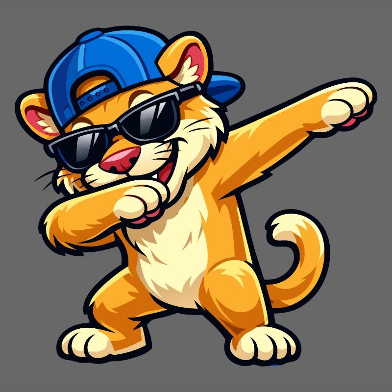 Cougar en train de dabber