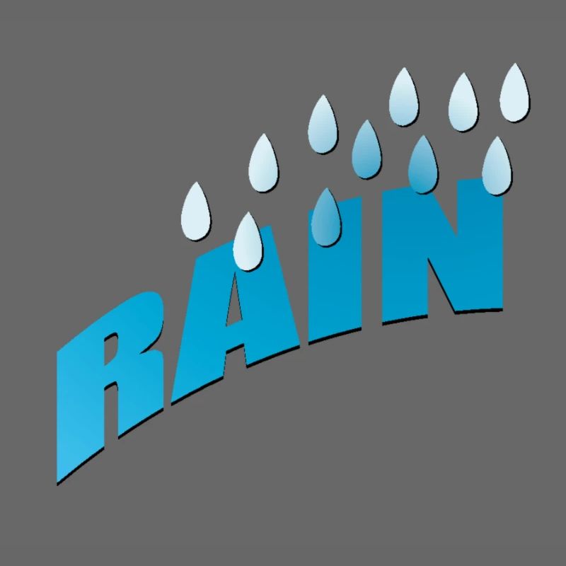Rain Rain Raindrops Blue gradient