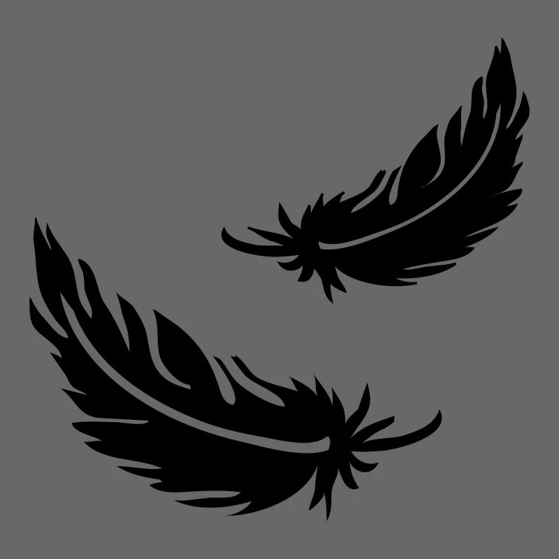 Zwei fliegende Federn