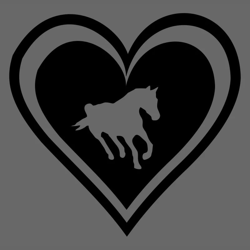 Herz mit Pferd