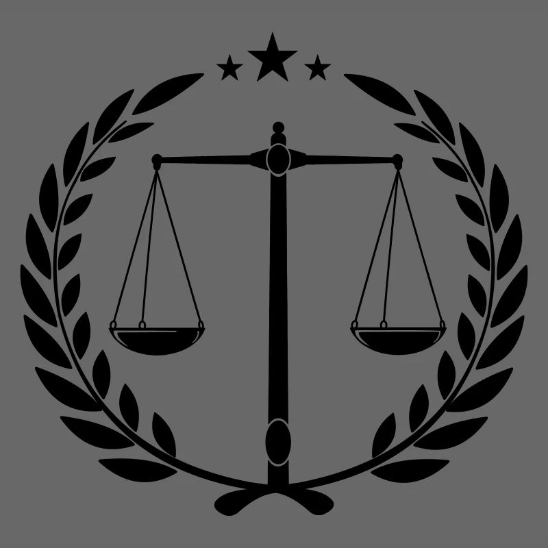 Libra in laurel wreath and three little asterisks