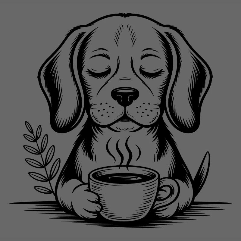 Coffee Dog - Cool Coffee Logo