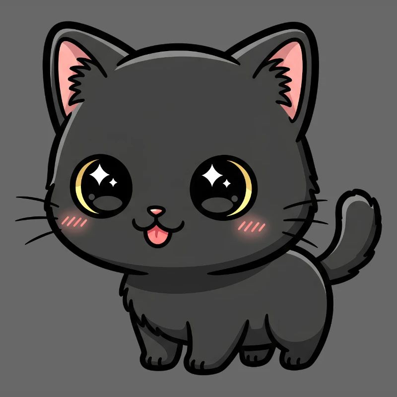 Midnight Kawaii Kitten