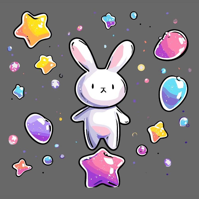 Pastell Bunny Sternenflug
