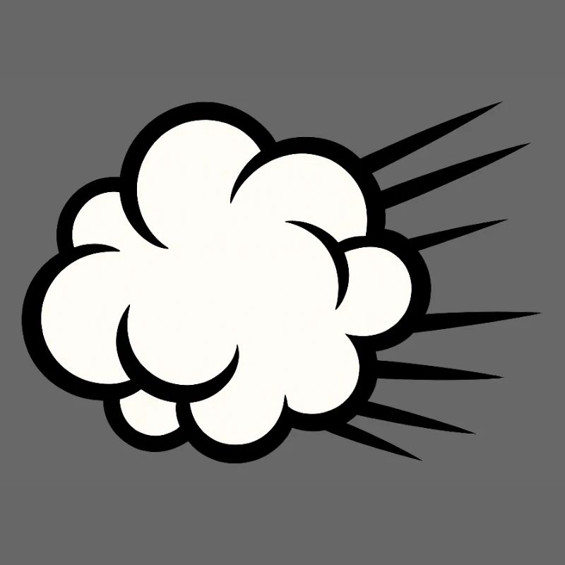 Nuage Burst Dessin Animé
