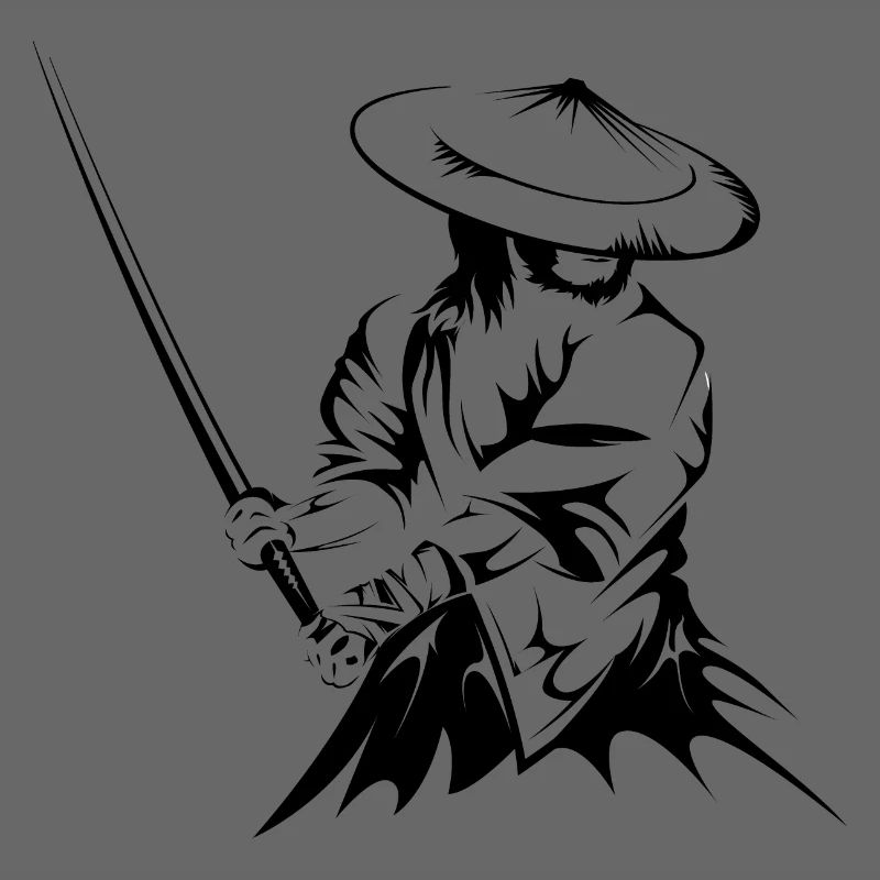 samurai sword fighter present gift art work