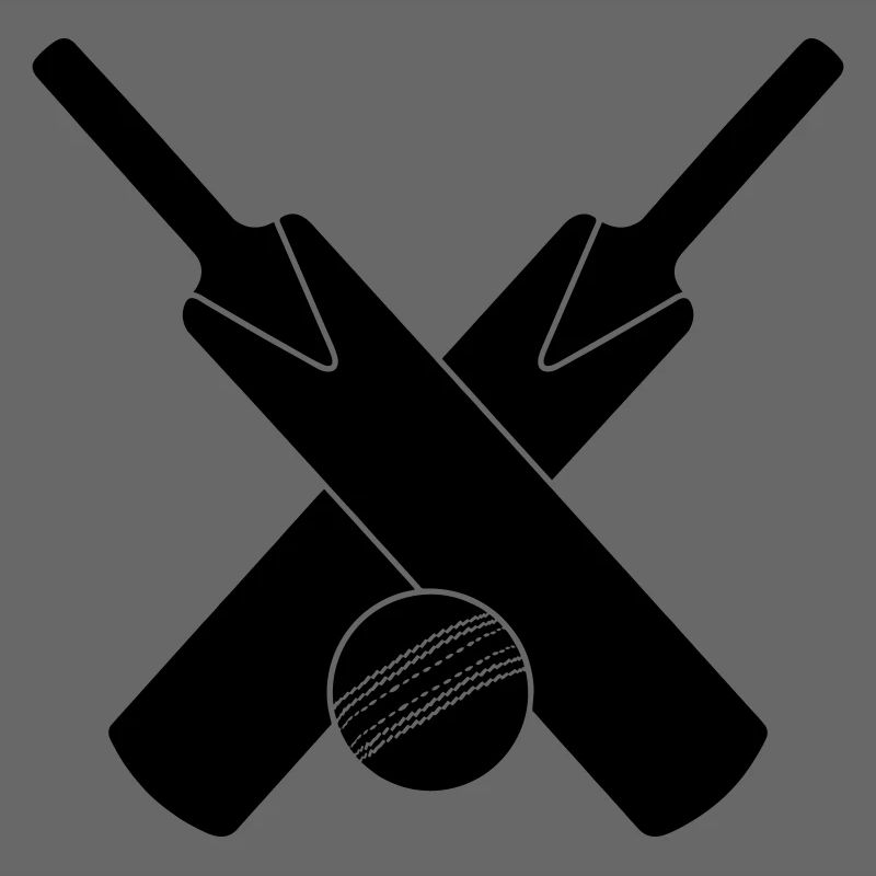 Logo de cricket avec batte et balle