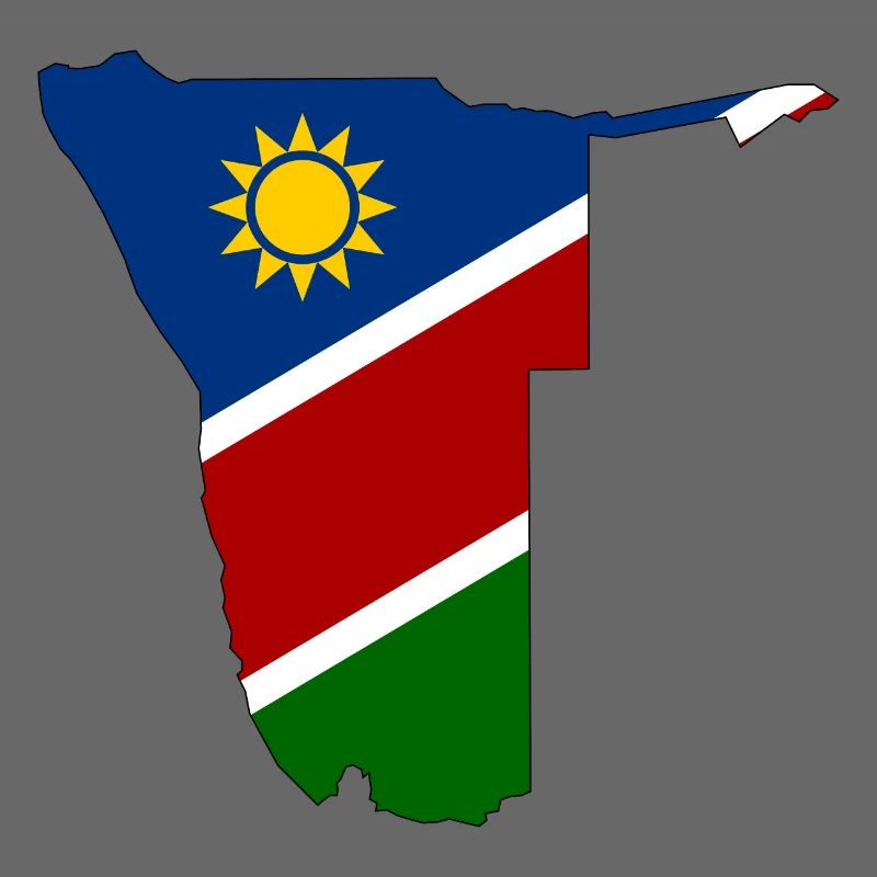 Namibia flag map