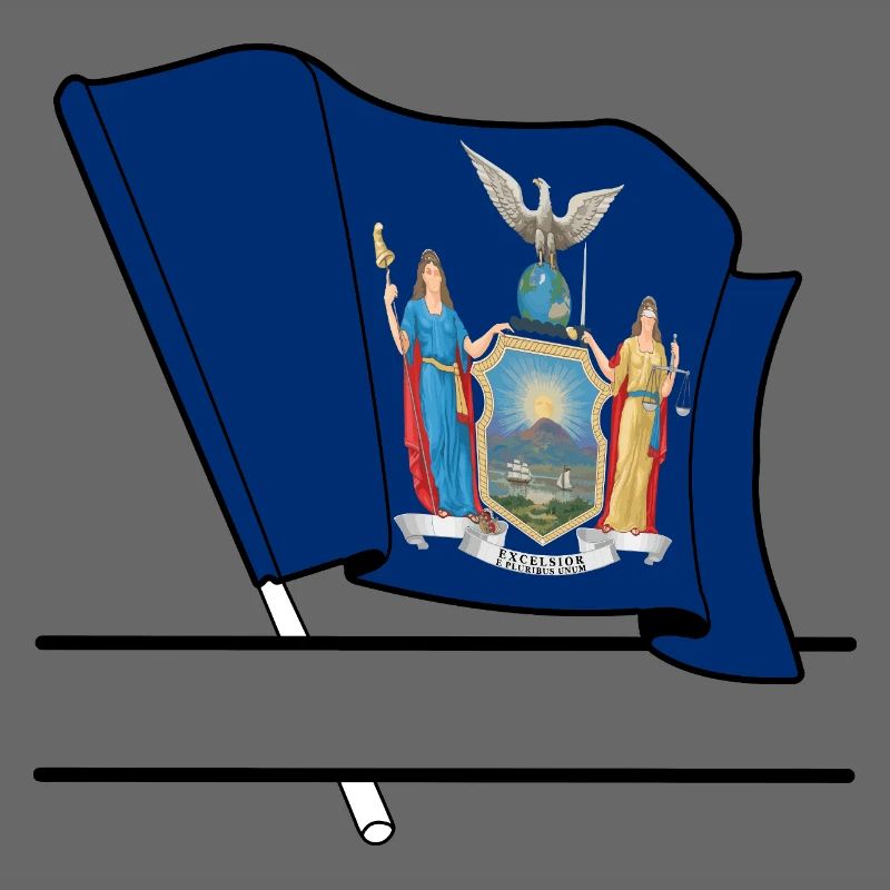 Drapeau New York bannière de texte