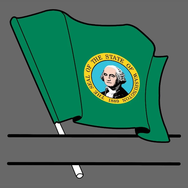 Drapeau Washington bannière de texte
