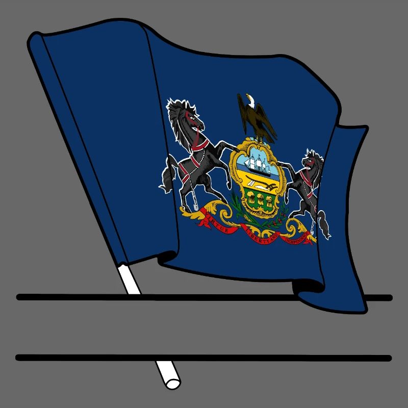 Drapeau Pennsylvanie bannière de texte