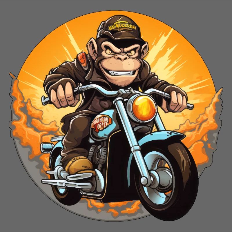 Monkey Motorcycle / Motorcyclist Monkey