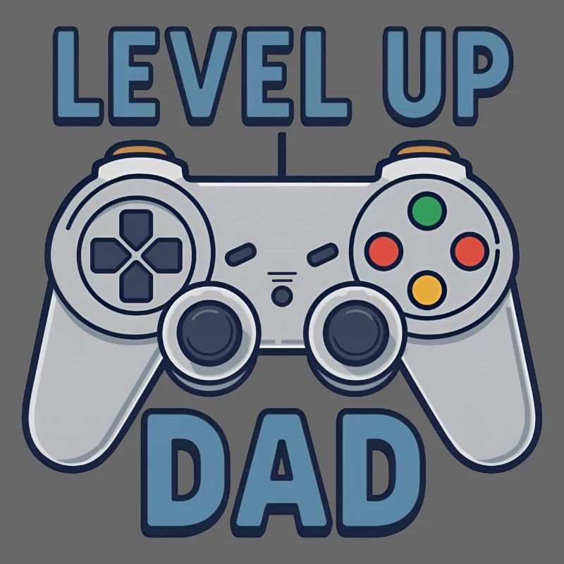 Level Up Dad – Gamer Controller Geschenk