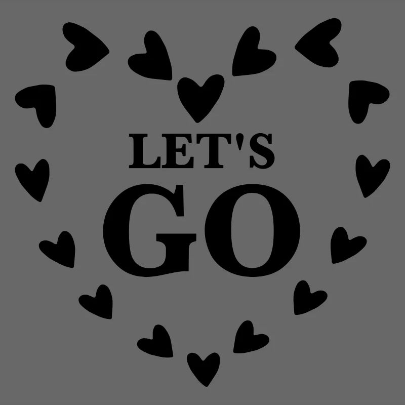 Let’s Go – Conception de motivation de cœur mignon