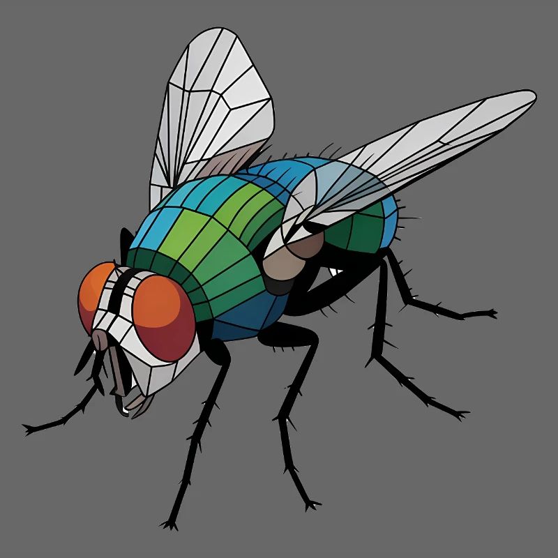 Fly - Cooles Low-Poly-Logo