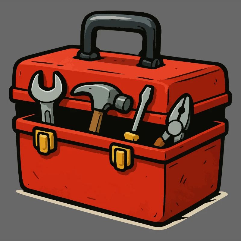 Illustration de la boîte à outils compacte