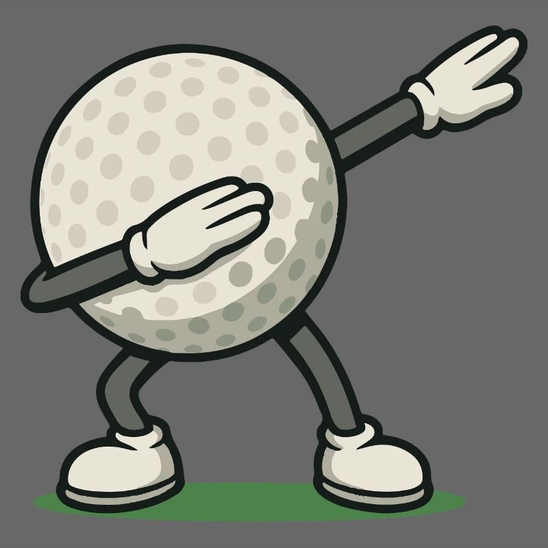 Funny Golf Dabbing Golf Ball Golfer Design