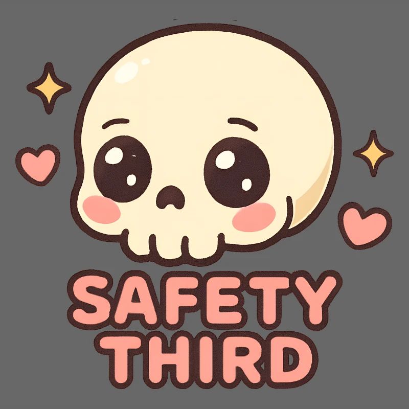 Safety Third Skull Funny Safety Third