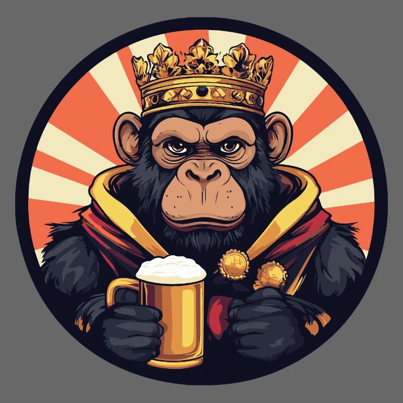 Affe Bier Lustig